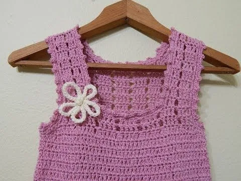 Vestido para niña Crochet parte 2 de 3 - YouTube Vestido para niña Crochet parte 2 de 3 - YouTube