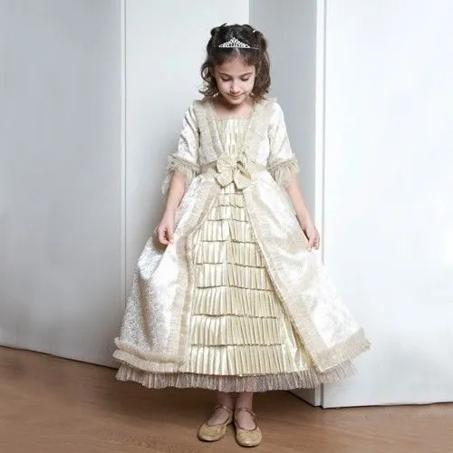 Vestido de niña princesa de Karl Lagerfeld en tul y brocado