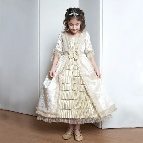 Vestido de niña princesa de Karl Lagerfeld en tul y brocado Vestido de niña princesa de Karl Lagerfeld en tul y brocado