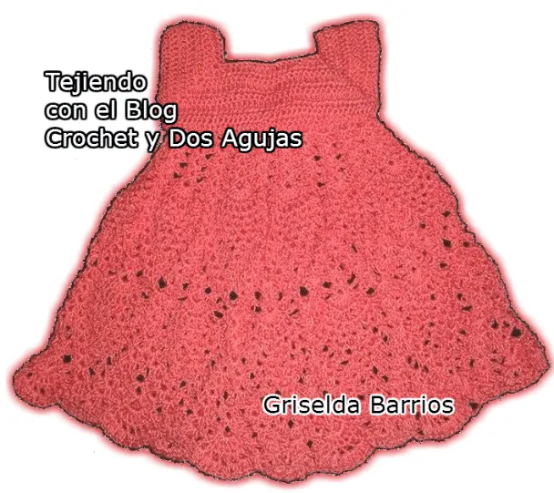 Vestido de niña tejido por Griselda Barrios | Crochet y Dos agujas Vestido de niña tejido por Griselda Barrios | Crochet y Dos agujas