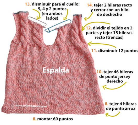 Vestido para niña - Tejiendo Perú... Vestido para niña - Tejiendo Perú...