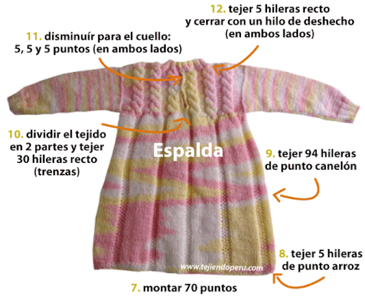 Vestido para niña - Tejiendo Perú