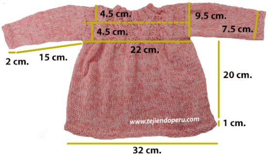 Vestido para niña - Tejiendo Perú
