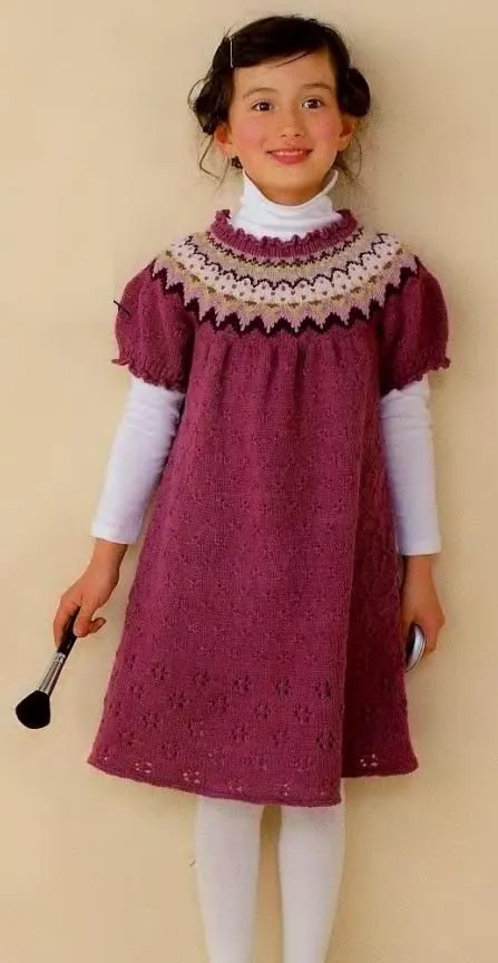 Vestido de las niñas habló con jacquard yugo. Hable con ... Vestido de las niñas habló con jacquard yugo. Hable con ...