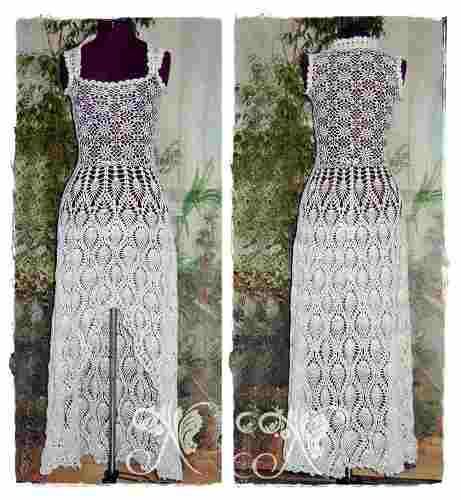 Vestido De Novia Playa Tejido A Mano, Ganchillo, Crochet Op4 ...