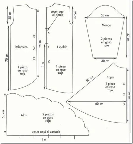 Molde vestido princesa niña - Imagui