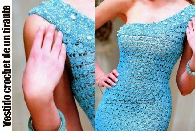 Vestido un solo Tirante Crochet Patron - Patrones Crochet