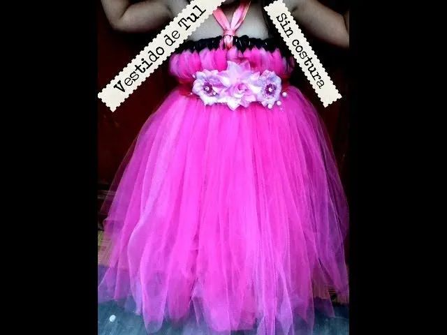 Vestido de Tul sin costura listón,flores fácil tutu how to make ... Vestido de Tul sin costura listón,flores fácil tutu how to make ...
