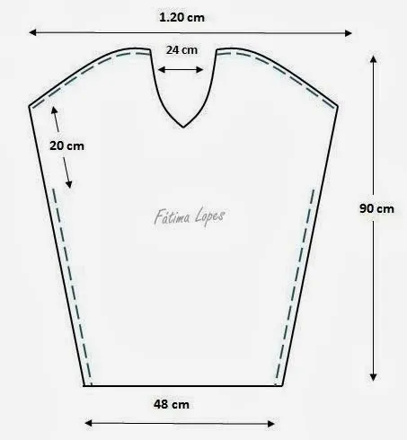 VESTIDO / TÚNICA EN CUELLO V ~ Moda Moldes para Medir ... VESTIDO / TÚNICA EN CUELLO V ~ Moda Moldes para Medir ...
