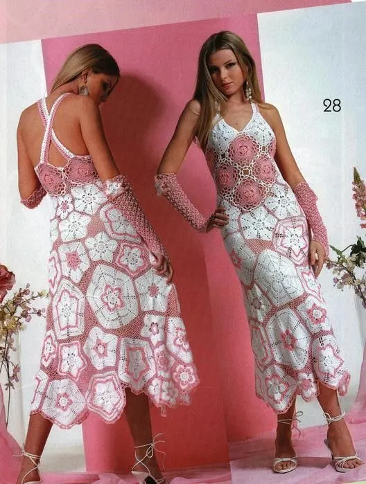 vestido de verano con guantes a crochet | Ropa mujer ganchillo ... vestido de verano con guantes a crochet | Ropa mujer ganchillo ...