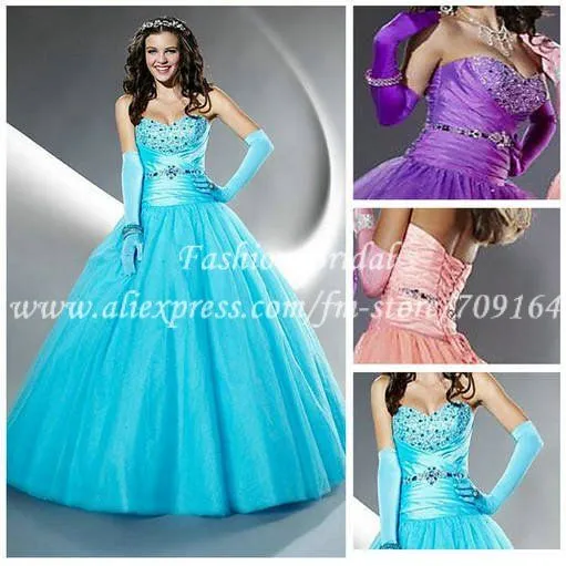 Vestidos de quinceanera color azul turquesa - Imagui