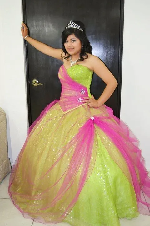 Vestidos de 15 años verde limon - Imagui