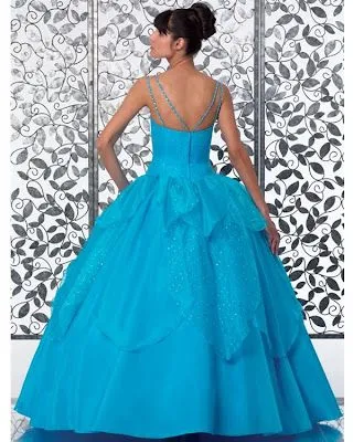 Vestidos de años - Fiesta de años: Vestido de 15 años - Color Celeste/ Vestidos de años - Fiesta de años: Vestido de 15 años - Color Celeste/