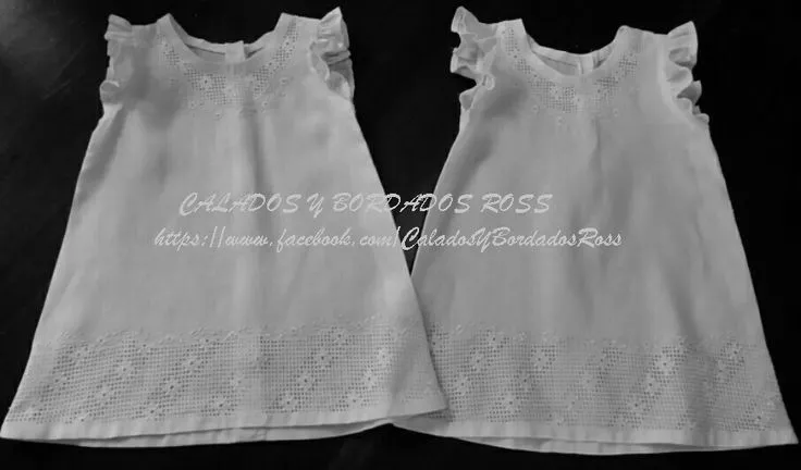 Vestidos para bautizo calados y bordados "gemelas" para mayor ... Vestidos para bautizo calados y bordados "gemelas" para mayor ...