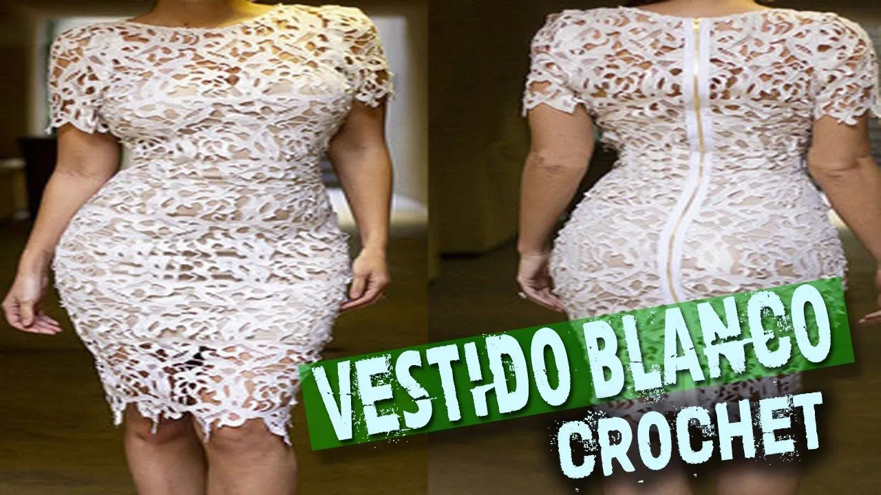 Vestidos Blancos Tejidos a Crochet - Ganchillo - YouTube