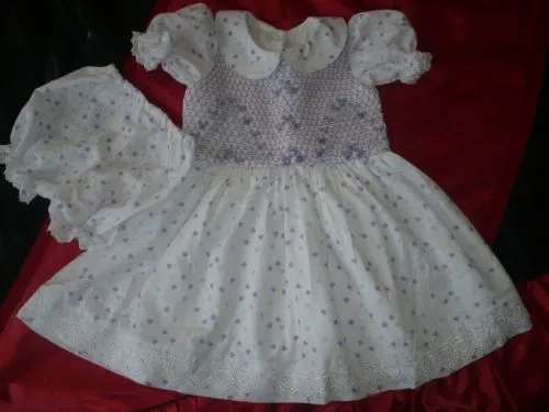 Vestidos bordados punto smock - Imagui