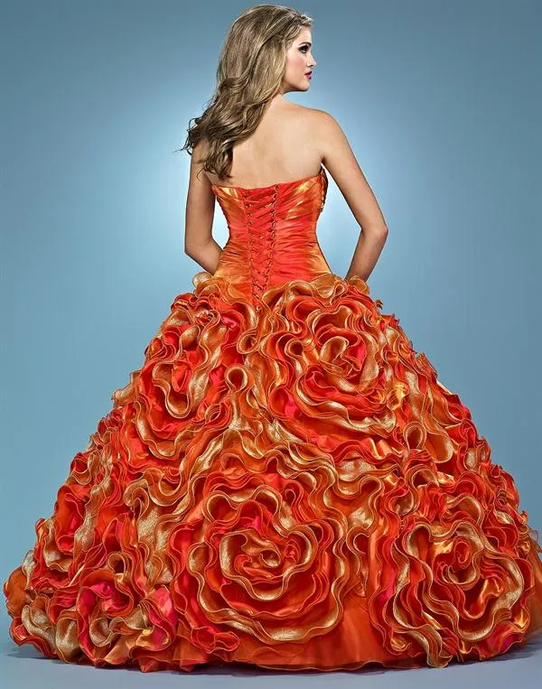 Vestidos de xv años color coral - Imagui