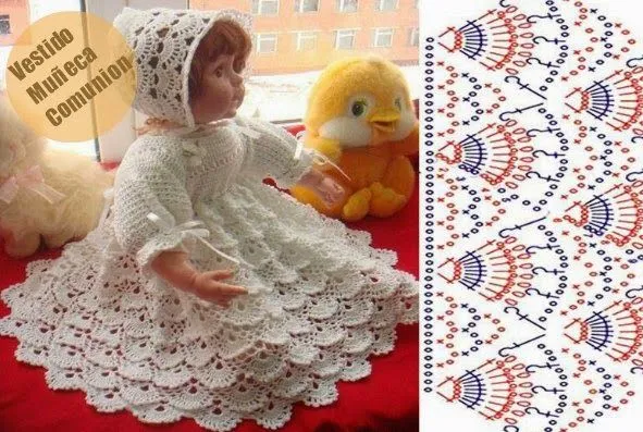 Vestidos de comunión al crochet con patron - Imagui Vestidos de comunión al crochet con patron - Imagui