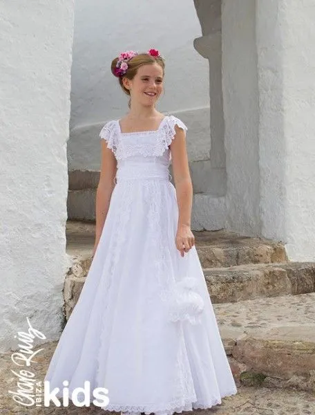 vestidos de comunion sencillos de broderie - Buscar con Google ...