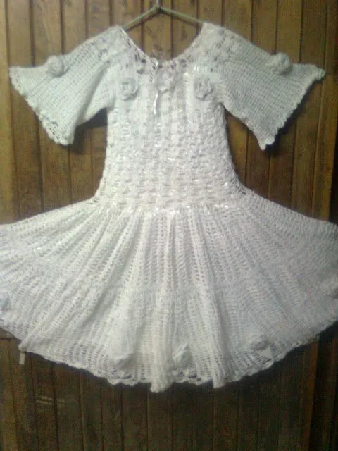 Vestido tejido comunión - Imagui Vestido tejido comunión - Imagui