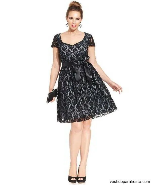 Vestidos cortos de encaje color negro para gorditas 2015 – 19 ... Vestidos cortos de encaje color negro para gorditas 2015 – 19 ...