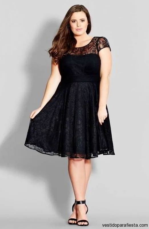 Vestidos cortos de encaje color negro para gorditas 2015 – 36 ...