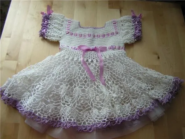 Vestidos de bebé a crochet con patrones - Imagui