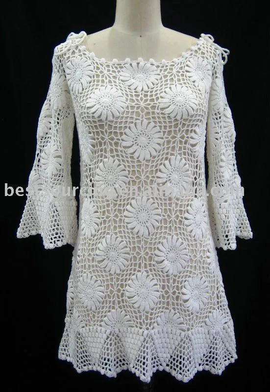 Vestidos a crochet manga larga - Imagui