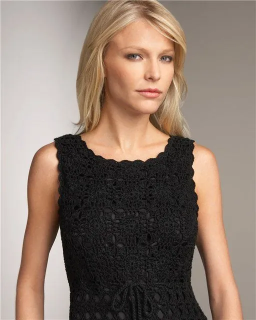Vestido en crochet con uniones de pastillajes ~ lodijoella Vestido en crochet con uniones de pastillajes ~ lodijoella