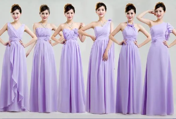 Vestidos Modernos Para Damas De Honor Junior De Longitud Té Con Falda AsiméTrica Azul Cielo main image 1