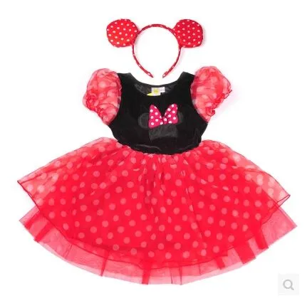 Verano y primavera chica vestido de minnie mouse vestido con ...