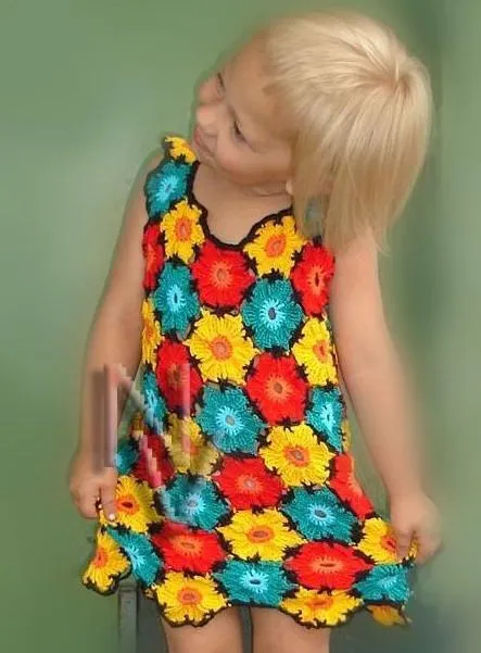 vestido para niñas a crochet ~ Solountip.com vestido para niñas a crochet ~ Solountip.com