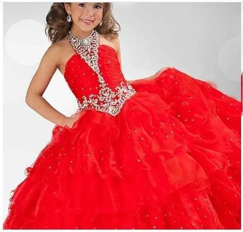 vestidos de nina en rojo manzana | vestido de princesa rojo para ...