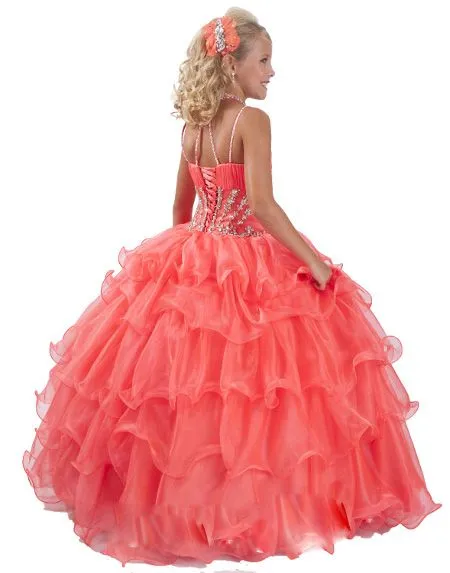 Vestidos color coral para niña - Imagui
