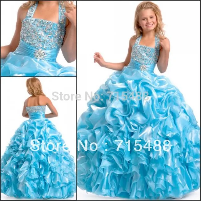 Vestidos azul turquesa para niña - Imagui
