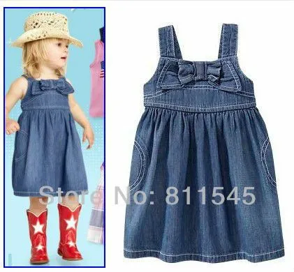 Vestidos en jean para niñas - Imagui