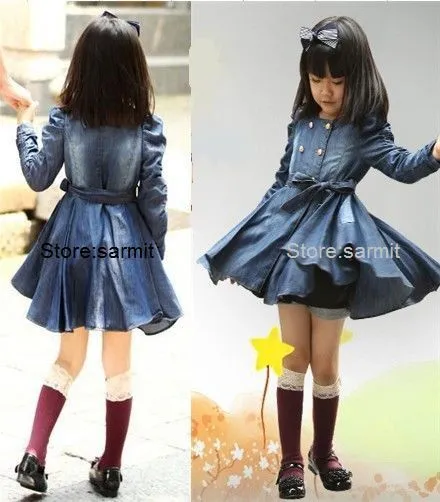 Vestidos para niñas en jeans - Imagui