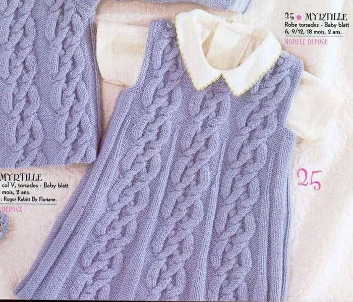 Vestidos de niñas sales tejidos a palillos