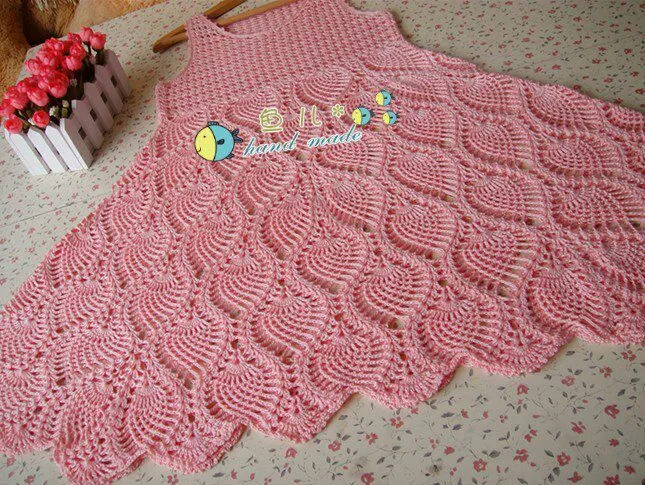 Puntada vestido a crochet hecho d piñas para niña - Imagui Puntada vestido a crochet hecho d piñas para niña - Imagui