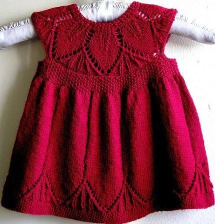 Vestido ni as de puntos con dos agujas Imagui