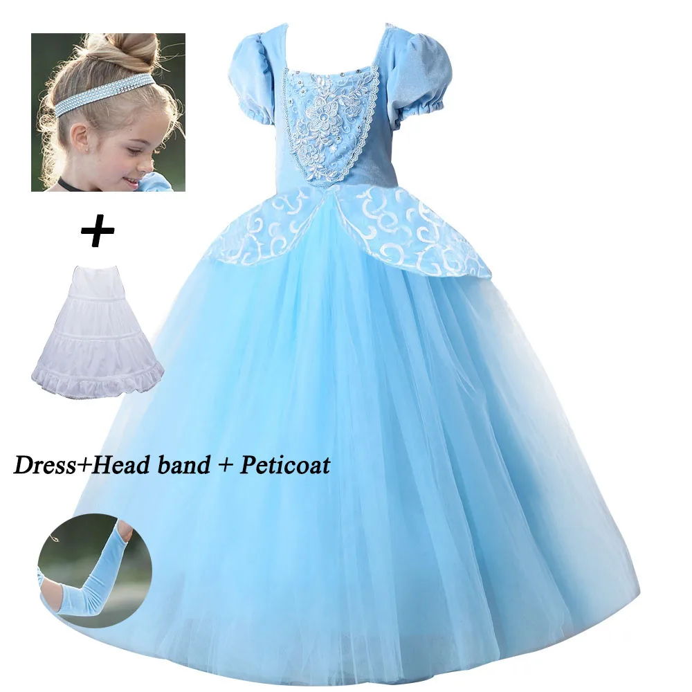 Vestidos de princesa Cenicienta para niñas, Vestido largo de fiesta, ropa para niños, disfraz de Cosplay, mascarada - AliExpress Vestidos de princesa Cenicienta para niñas, Vestido largo de fiesta, ropa para niños, disfraz de Cosplay, mascarada - AliExpress