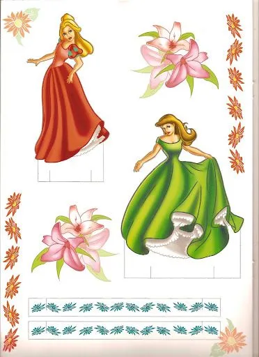 VESTIDOS DE PRINCESAS PARA RECORTAR