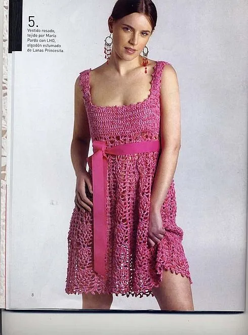 Vestidos tejidos a crochet patrones - Imagui