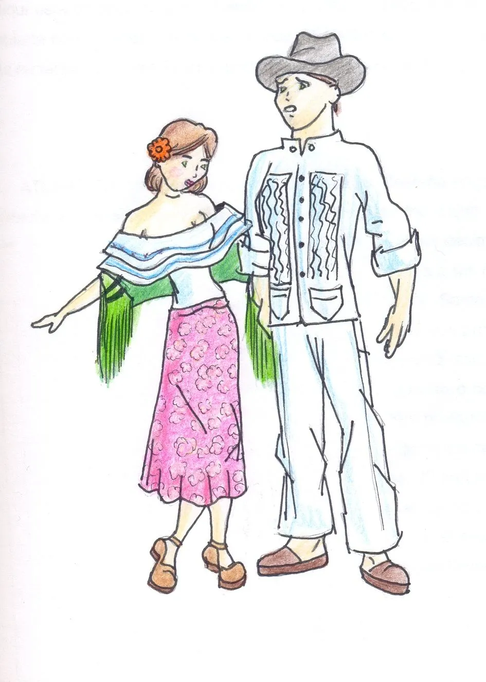 Vestidos: tipico region pacifica