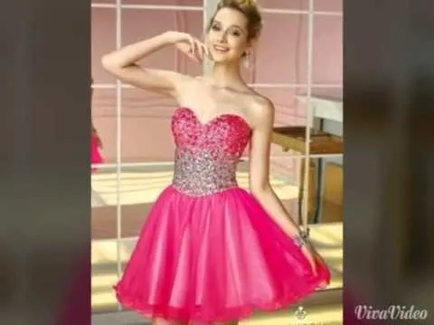 Vestidos de xv años cortos 2015/2016 - YouTube