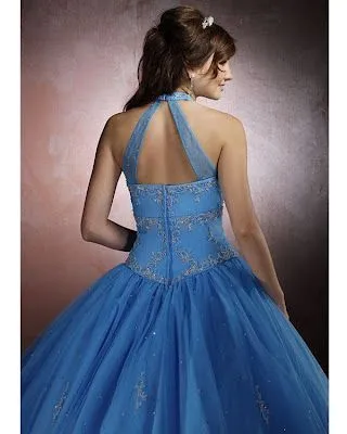 VESTIDOS PARA XV COLOR AZUL, VARIOS TONOS Y MODELOS | Destellos Maryel