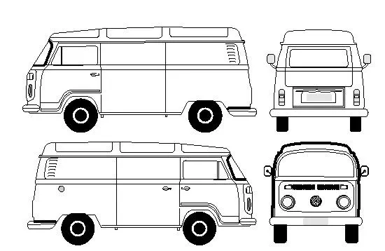 Vetor Kombi Combi Carro Vetorizado Corel Draw Giga Design | Lá Da ...