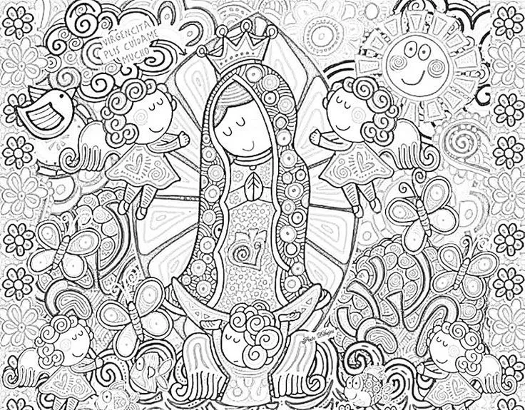 Dibujos Católicos : Virgencita Plis distroller para colorear ... Dibujos Católicos : Virgencita Plis distroller para colorear ...