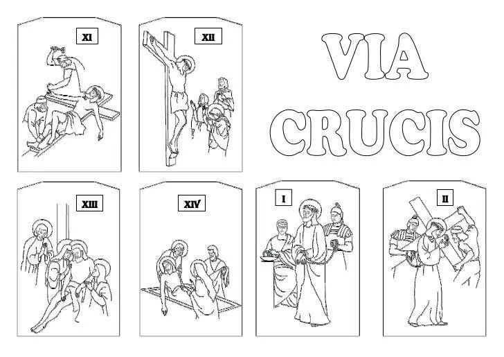 Via crucis para colorear