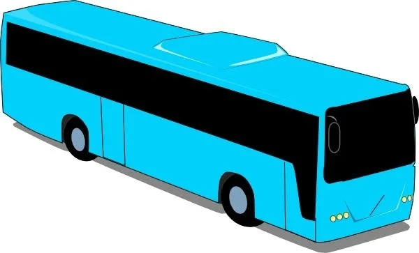 Viaje bus azul de clipart Vector de imágenes prediseñadas ...